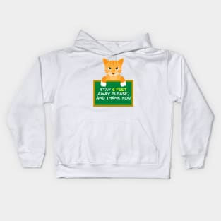 Advice Cat - Stay 6 Feet Away Please, And Thank You Kids Hoodie